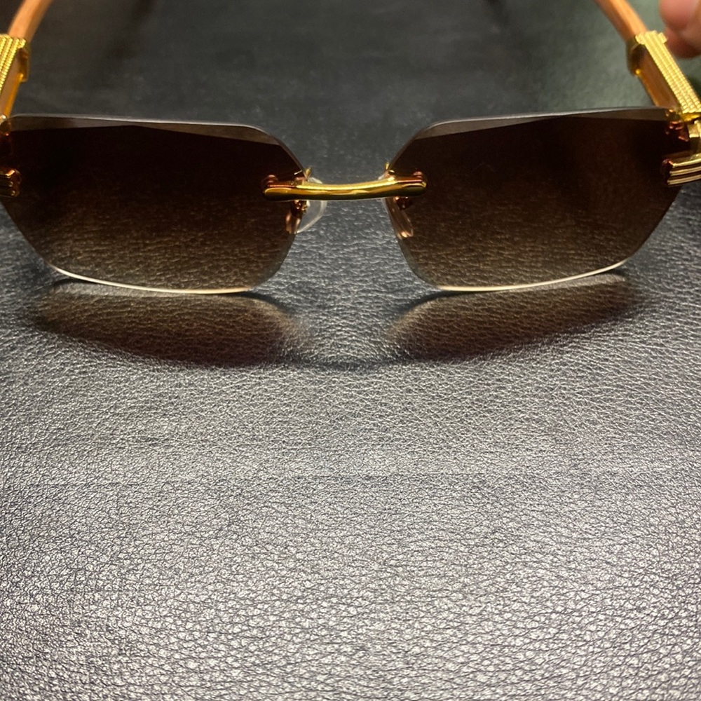 Gold and Wooden framed Glasses